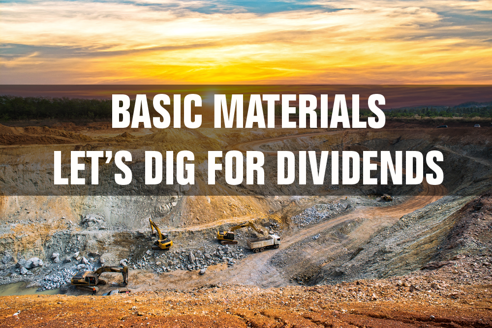 basic materials dividend paying stocks list